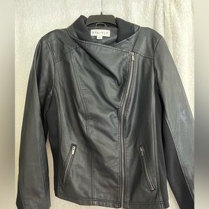 Ava & Vic Faux Leather Bomber Jacket Women’s 1X